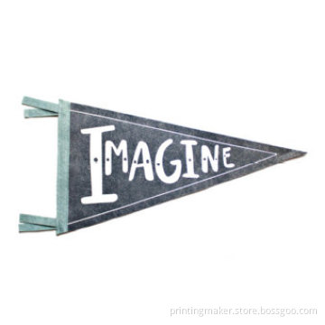 Custom advertising pennant flag banners with single side printing